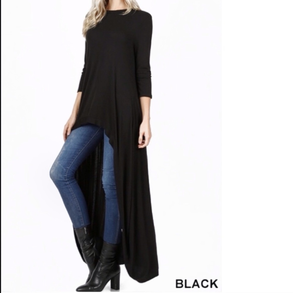 🔥 Gorgeous Premium Fabric Black High-Low Top🔥